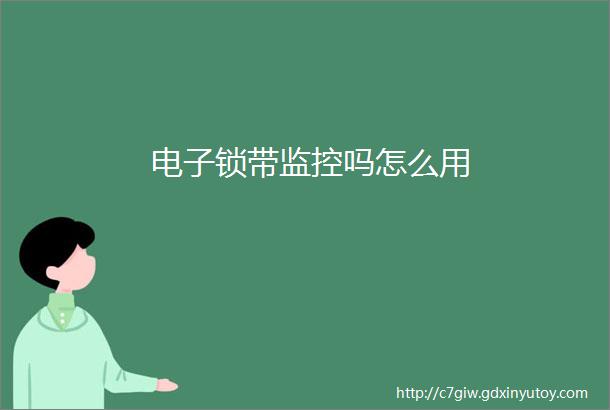 电子锁带监控吗怎么用